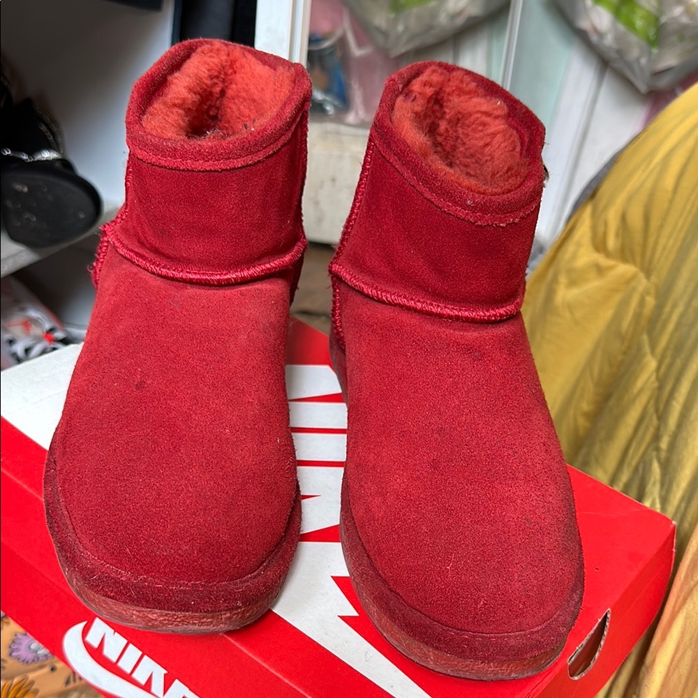 Red Suede Boots